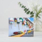 グロスターMAのロブスターの建物ブイ ポストカード (スタンド正面)