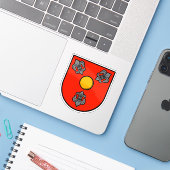 グロストラップ市の紋章 シール (ノートパソコンとiPhone)