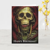 グロスバイオマントホラースカル カード (黄色い花)