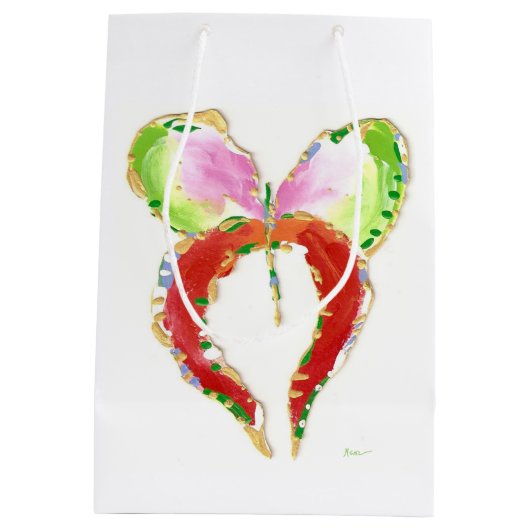 グロスバタフライ抱き枕。 ミディアムペーパーバッグ (裏面)