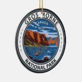 グロスモーヌ国立公園カナダ旅行芸術ヴィンテージ セラミックオーナメント (右)