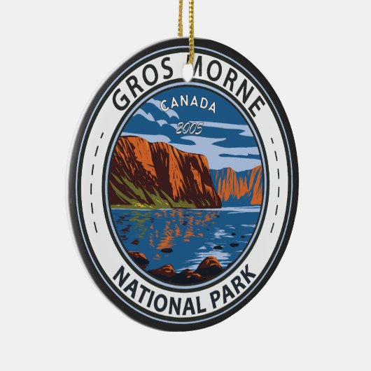 グロスモーヌ国立公園カナダ旅行芸術ヴィンテージ セラミックオーナメント (右)