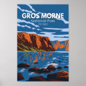 グロスモーヌ国立公園カナダ旅行芸術ヴィンテージ ポスター (正面)