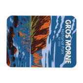 グロスモーヌ国立公園カナダ旅行芸術ヴィンテージ マグネット (横)