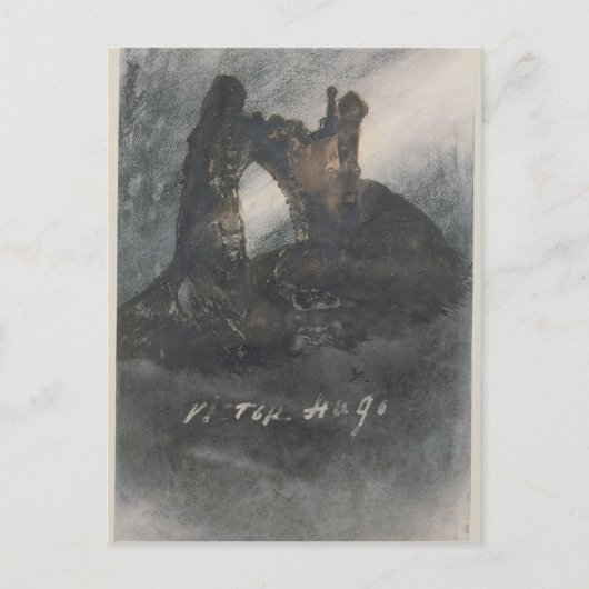 グロズ・ネズ、ジャージー、またはアーチの廃墟 ポストカード (正面)