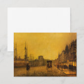 グロック波止場、グラスゴーby John Atkinson Grimshaw サンキューカード (正面/裏面)