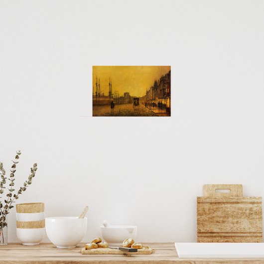 グロック波止場、グラスゴーby John Atkinson Grimshaw ポスター (キッチン)