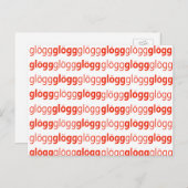 グロッググログスウェーデンおもしろい語 ポストカード (正面/裏面)