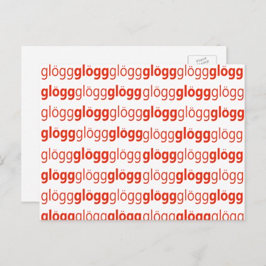 グロッググログスウェーデンおもしろい語 ポストカード (正面/裏面)