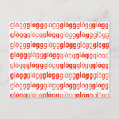 グロッググログスウェーデンおもしろい語 ポストカード (正面)