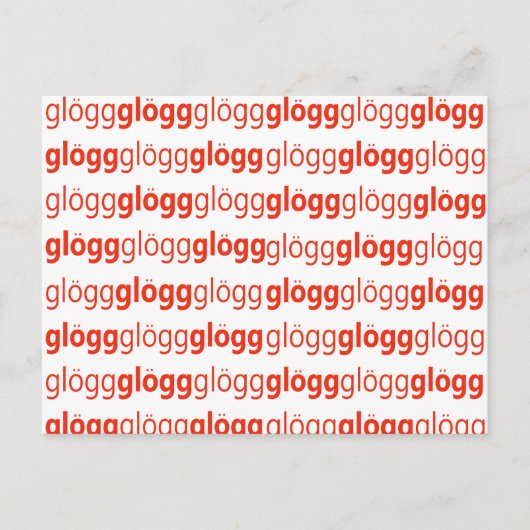 グロッググログスウェーデンおもしろい語 ポストカード (正面)