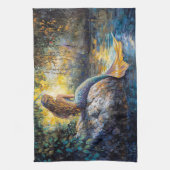 グロットーのマーメイド絵を描ズ キッチンタオル (縦)