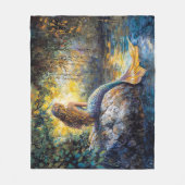 グロットーのマーメイド絵を描ズ フリースブランケット (正面)