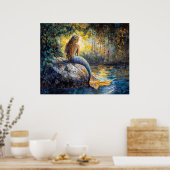 グロットーのマーメイド絵を描ズ ポスター (キッチン)