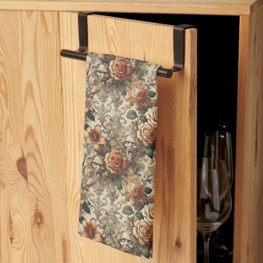 グロテスクなエレガンス – ゴシックビクトリアン様式 キッチンタオル (三つ折り)