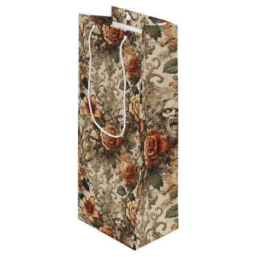 グロテスクなエレガンス – ゴシックビクトリアン様式 ワインギフトバッグ (正面アングル)