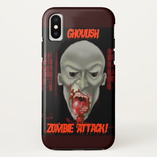 グロテスクなゾンビの攻撃 iPhone ケース Case-Mate iPhoneケース (裏面)