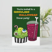 グロテスクなハロウィンパーティーの食事 招待状 (スタンド正面)