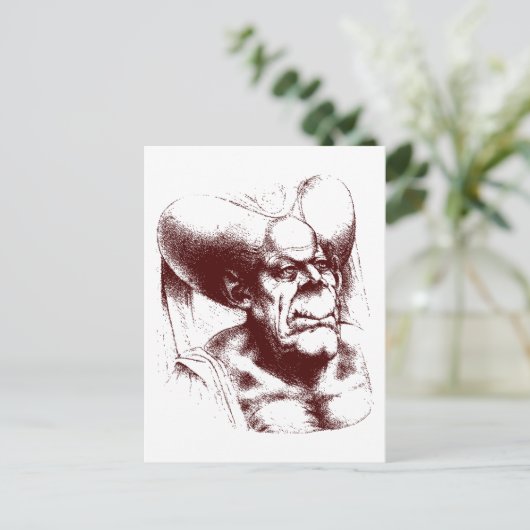 グロテスクな女性 ポストカード (スタンド正面)