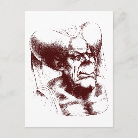 グロテスクな女性 ポストカード (正面)