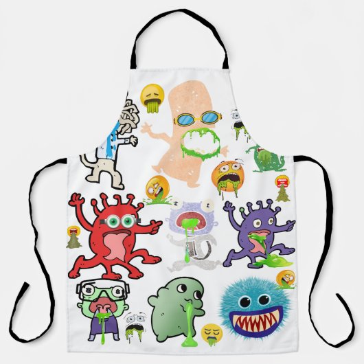 グロテスクな怪物や生き物 エプロン (正面)