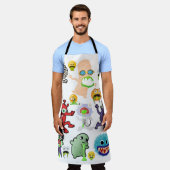グロテスクな怪物や生き物 エプロン (着用した状態)