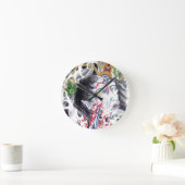 グロテスクな頭部と剣 ラウンド壁時計 (ホーム)