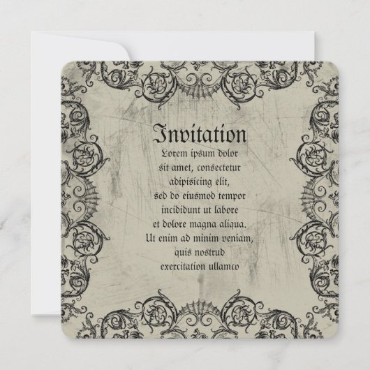 グロテスクオーナメントハート 招待状 (正面)