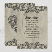 グロテスクオーナメントハート 招待状 (正面/裏面)