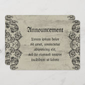 グロテスクオーナメントハート 案内状 (正面/裏面)