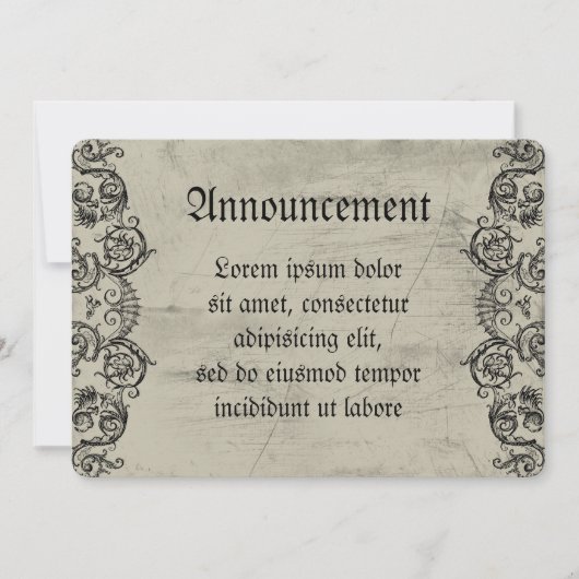 グロテスクオーナメントハート 案内状 (正面)