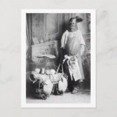 グロテスク奇怪な怖いハロウィーンマスクヴィンテージ ポストカード (正面)