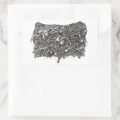 グロテスク番号1、フラット 長方形シール (バッグ)