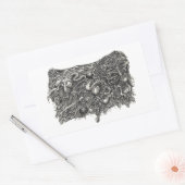 グロテスク番号1、フラット 長方形シール (封筒)