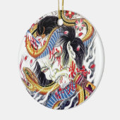 グロテスク&スネークタトゥーデザイン セラミックオーナメント (左)