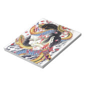 グロテスク&スネークタトゥーデザイン ノートパッド (回転)