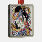 グロテスク&スネークタトゥーデザイン メタルオーナメント (右)