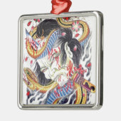 グロテスク&スネークタトゥーデザイン メタルオーナメント (左)