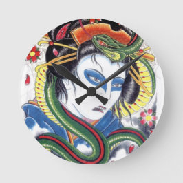 グロテスク&スネーク ラウンド壁時計