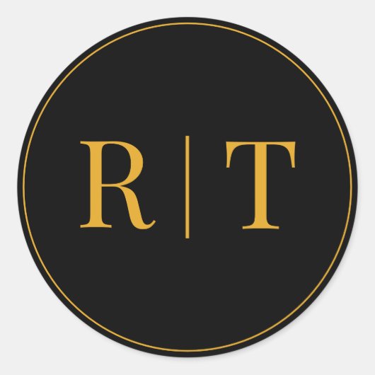 グロデンブラックモノグラム結婚ズ ラウンドシール (正面)