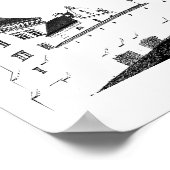 グロドノベラルーシ建築城のスケッチ ポスター (角)