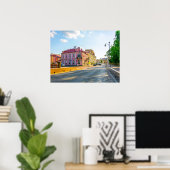 グロドノベラルーシ建築都市の街並み通り ポスター (ホームオフィス)