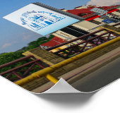 グロドノベラルーシ建築都市の街並み通り ポスター (角)