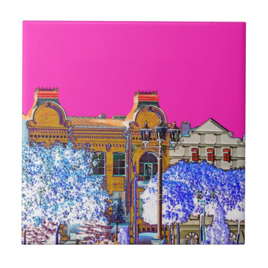 グロドノベラルーシ建築 タイル (正面)