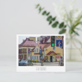 グロドノ（ベラルーシ）の市街と建築 ポストカード (スタンド正面)