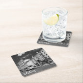 グロドノ ベラルーシ 都市景観 建築 都市ビュー スクエアペーパーコースター (インサイチュ)