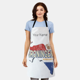 グロニンゲンオランダレトロマップオランダヴィンテージ エプロン