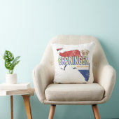 グロニンゲンオランダレトロマップオランダヴィンテージ クッション (椅子)