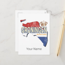 グロニンゲンオランダレトロマップオランダヴィンテージ シーズンポストカード