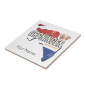 グロニンゲンオランダレトロマップオランダヴィンテージ タイル (側面)